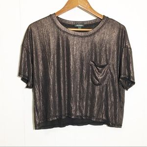 Wild Fable Metallic Bronze Crop Top